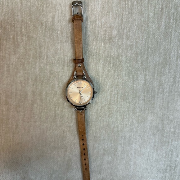Fossil Georgia Women\'s Watch with Genuine Leather Bracelet Band